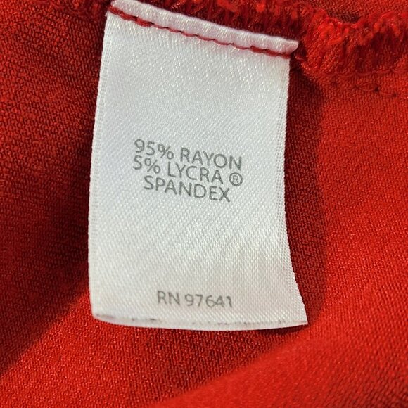 J Jill Wearever Collection Red Stretch Knit Cardigan Jacket Womens Size L - Picture 9 of 11
